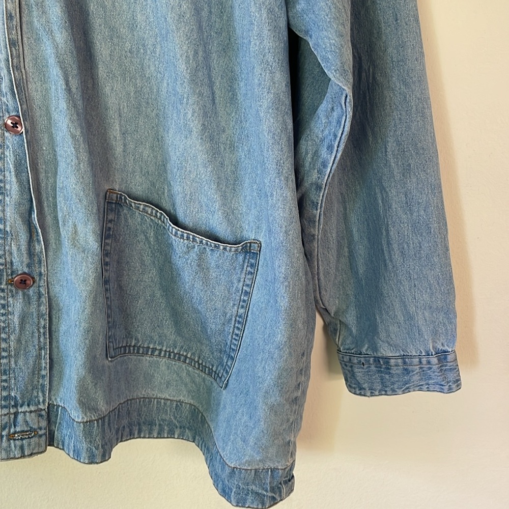Vintage Chambray ‘shacket’. Size 1X. Only Necessities - Picture 2 of 5